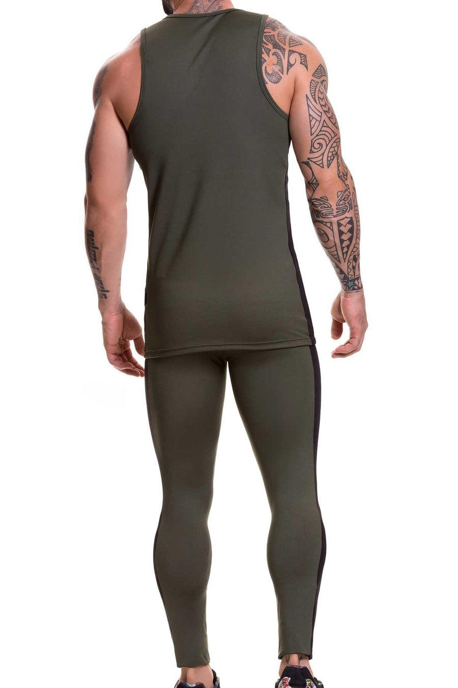 Jor Army-Green Runner Tank Top