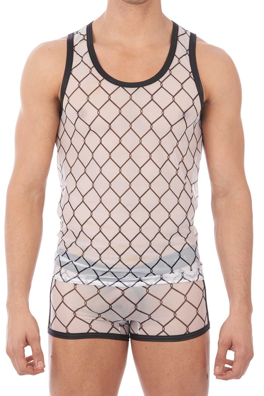 Gregg Homme White Wired Mesh Tank Top