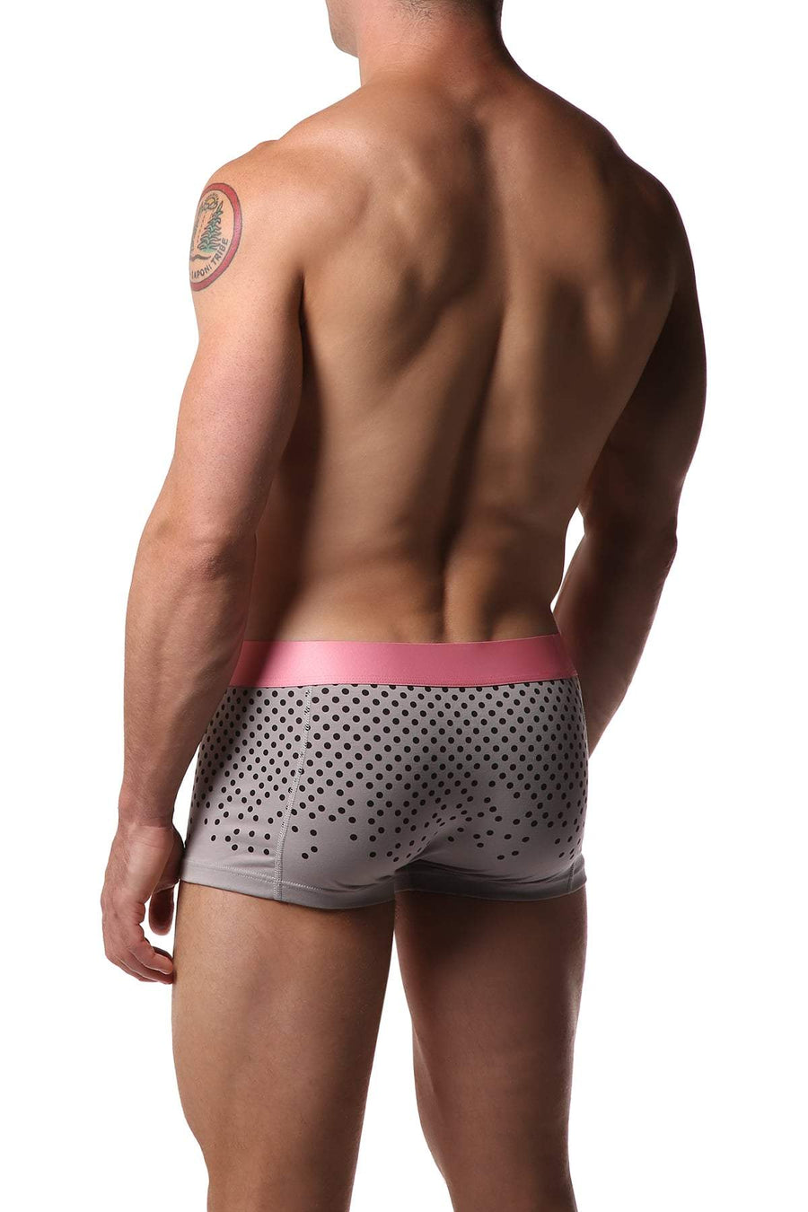 Jam Grey & Black Polka Dots Boxer Brief