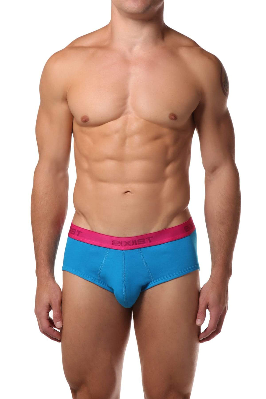 2(X)IST Dark Blue/Black/Light Blue Essential Contour Pouch Brief 3-Pack