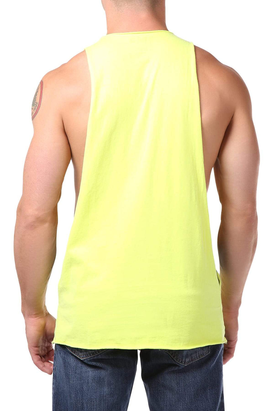 Y.M.L.A. Yellow Split Muscle Tank
