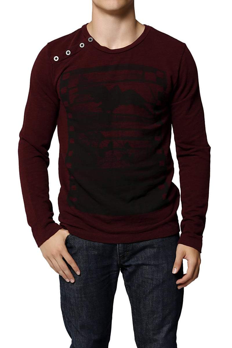 Black Hearts Brigade Oxblood Raven Reel Sweater