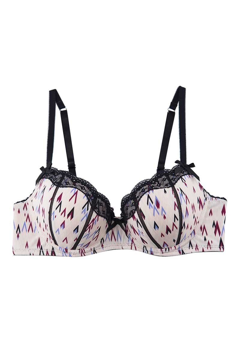 Catherine Malandrino Printed Microfiber Balconette Bra