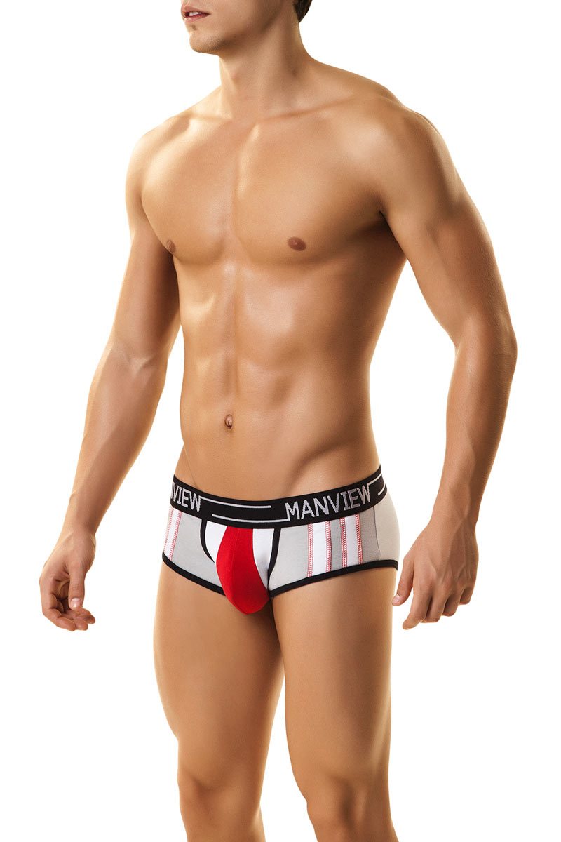Manview Red & White Fraternity Brief