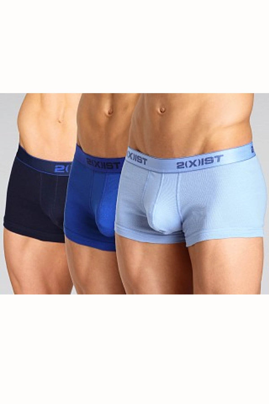 2(X)IST Blue/D.Blue/L.Blue Essential No-Show Trunk