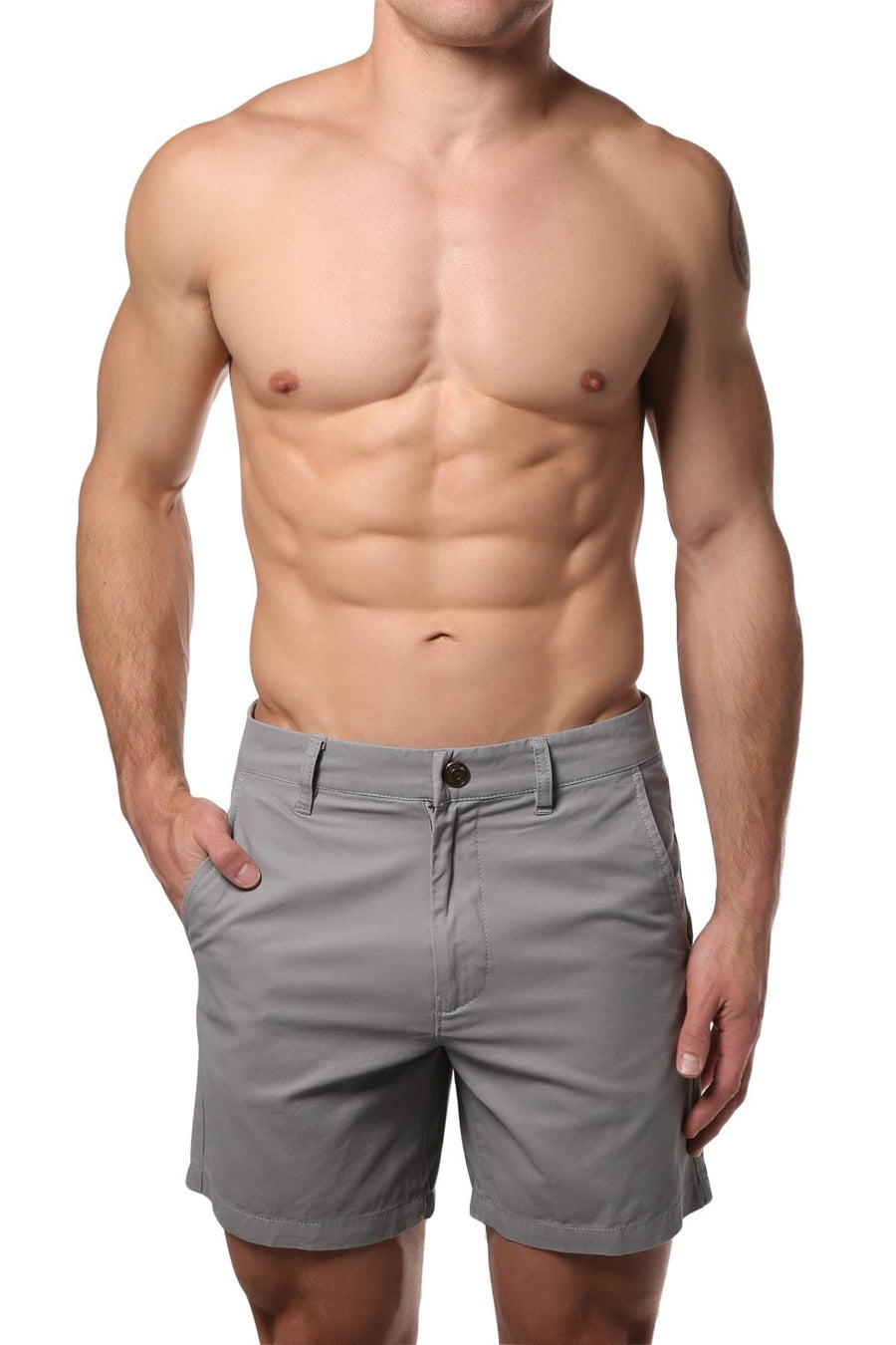 Trend Grey Washed Chino Short