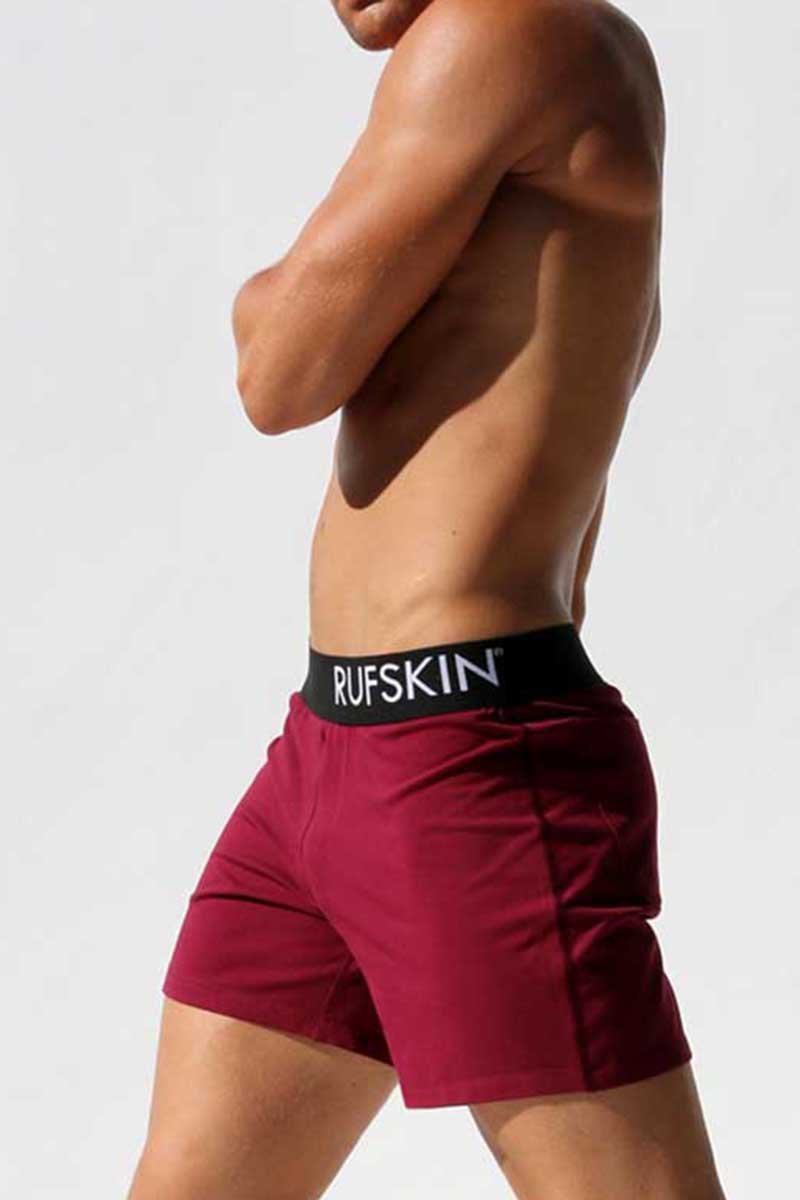 Rufskin Burgundy Daniel Loose Fit Stretch Lounge Shorts