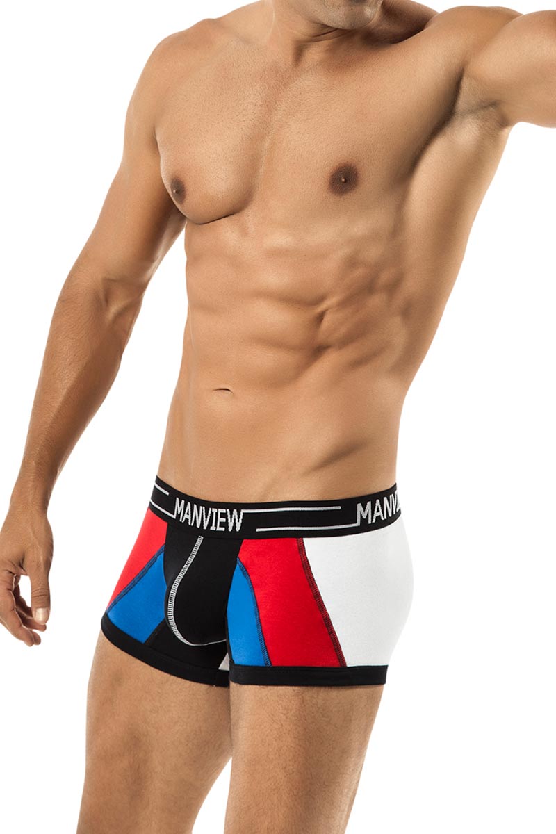 Manview White Stretch Cotton Spectrum Boxer