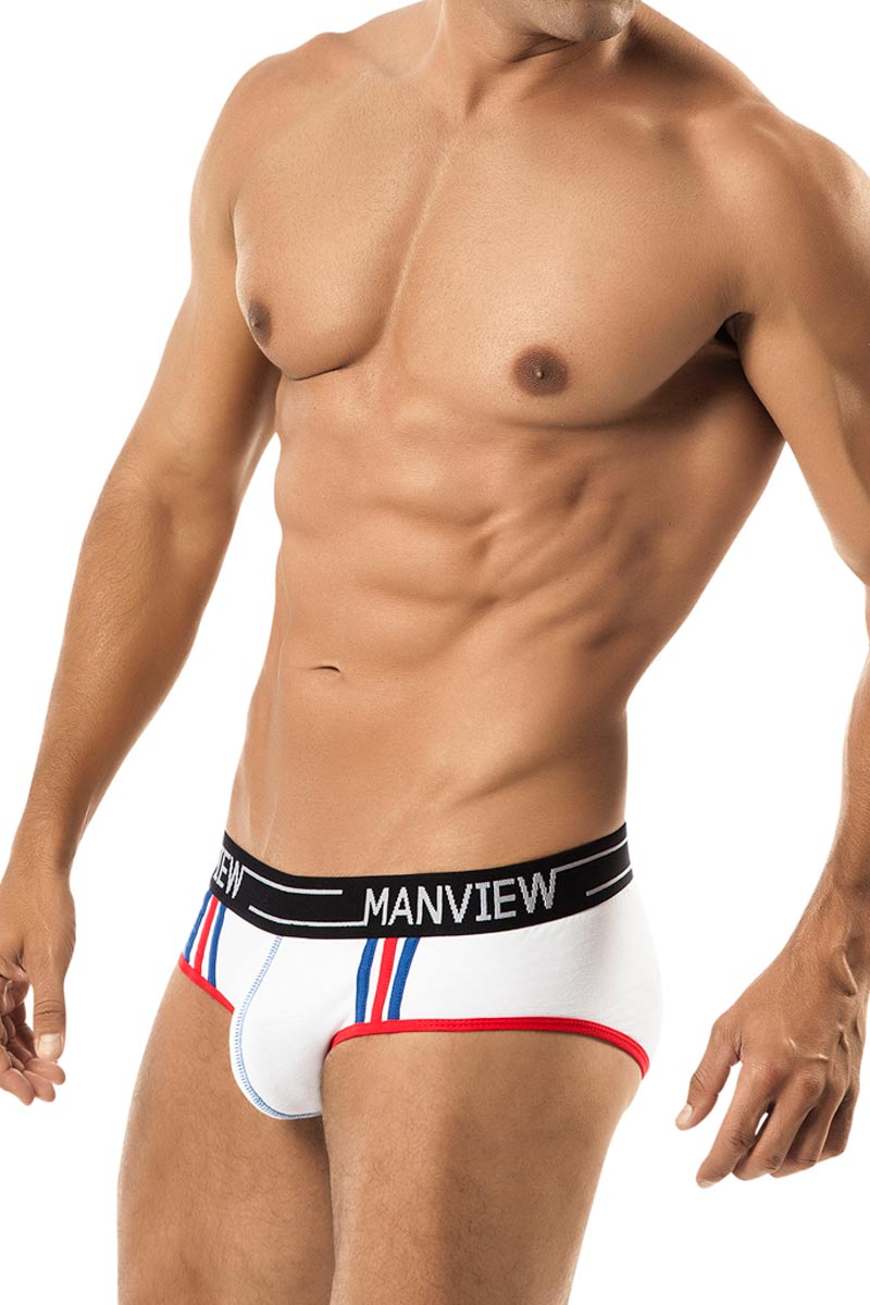 Manview White Stretch Cotton Champ Brief
