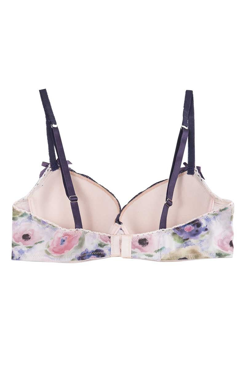 Catherine Malandrino Floral Microfiber Balconette Bra