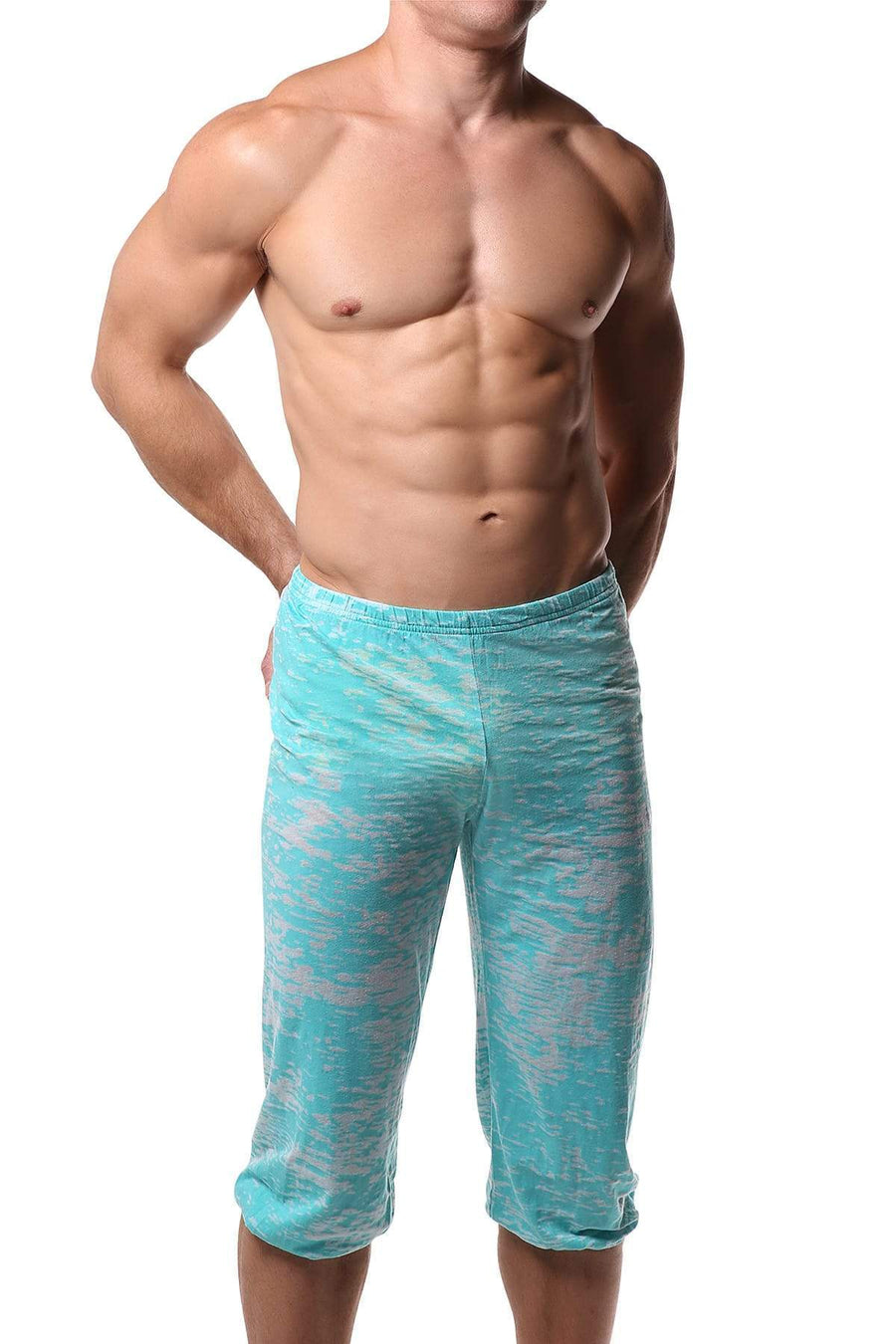 Y.M.L.A. Turquoise Burnout Yoga Pant