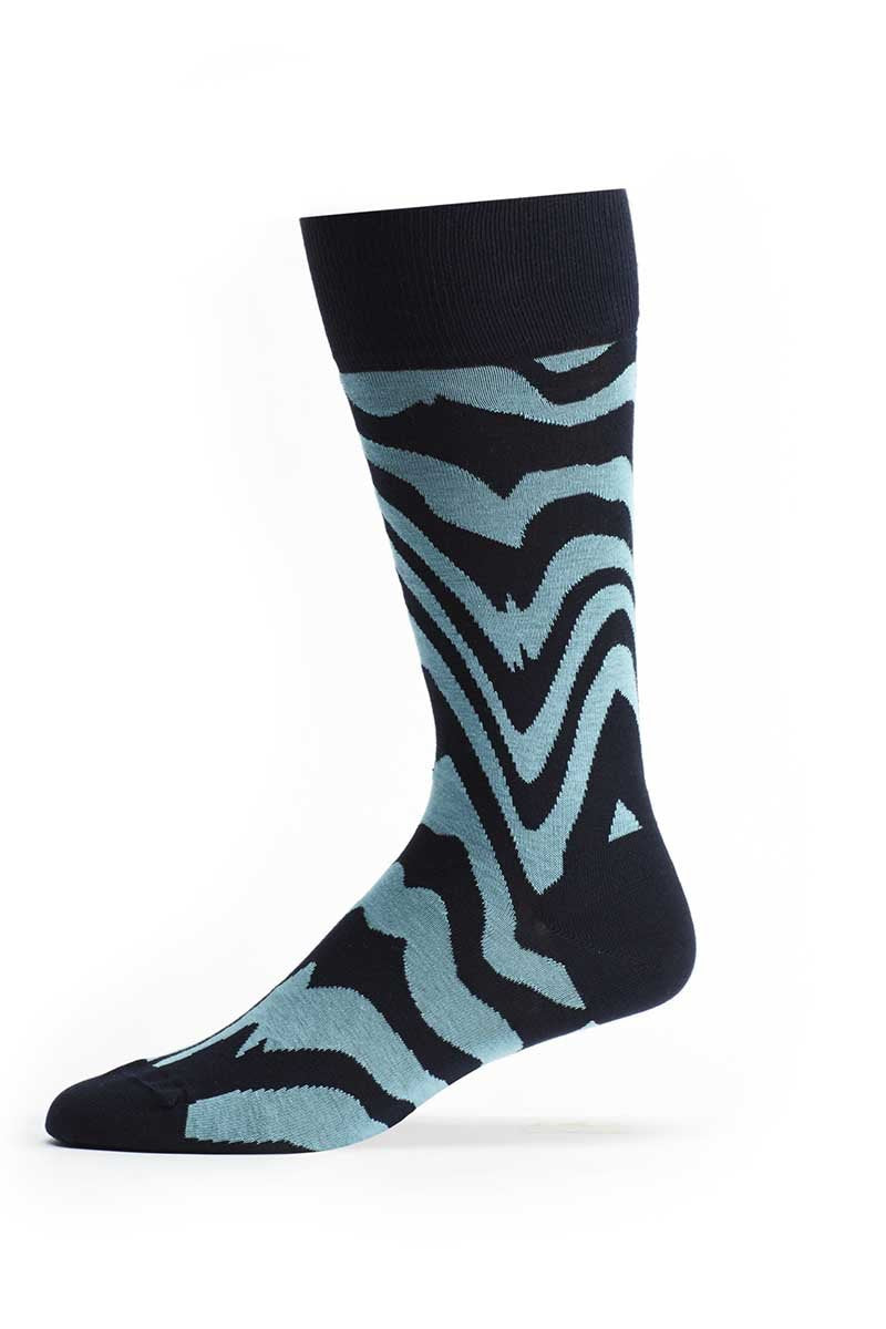 Ozone Navy Dual Grain Crew Sock
