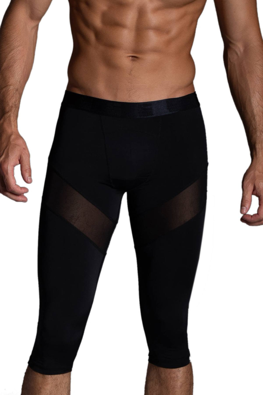 5=TEN Physiotech Mesh Panel Cropped Legging in Black