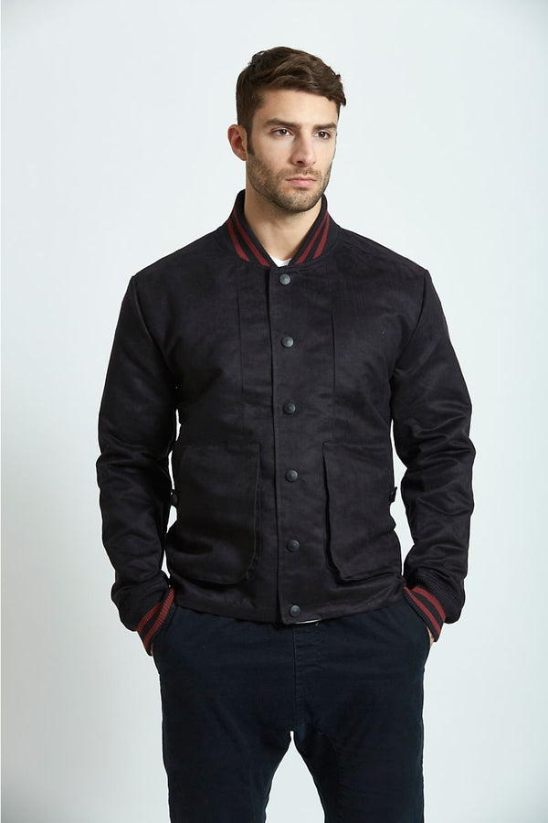 Seduka Jeans Black Suede Microfiber Jacket