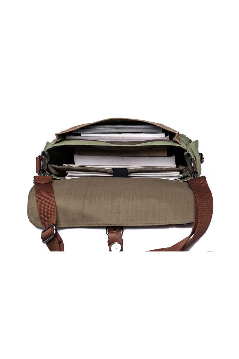 Something Strong Black & Olive Messenger Bag