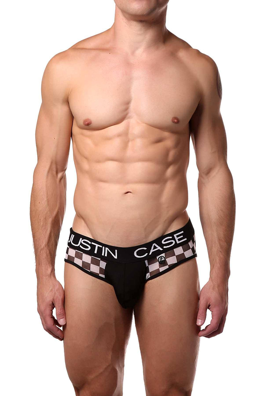 JustinCase Black/White Drag-Racer Brief