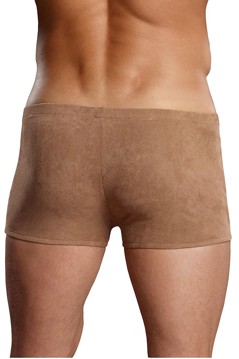 Male Power Nude Stretch Suede Mini-Trunk