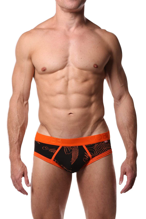 Alexander Cobb Black & Orange Koi Brief