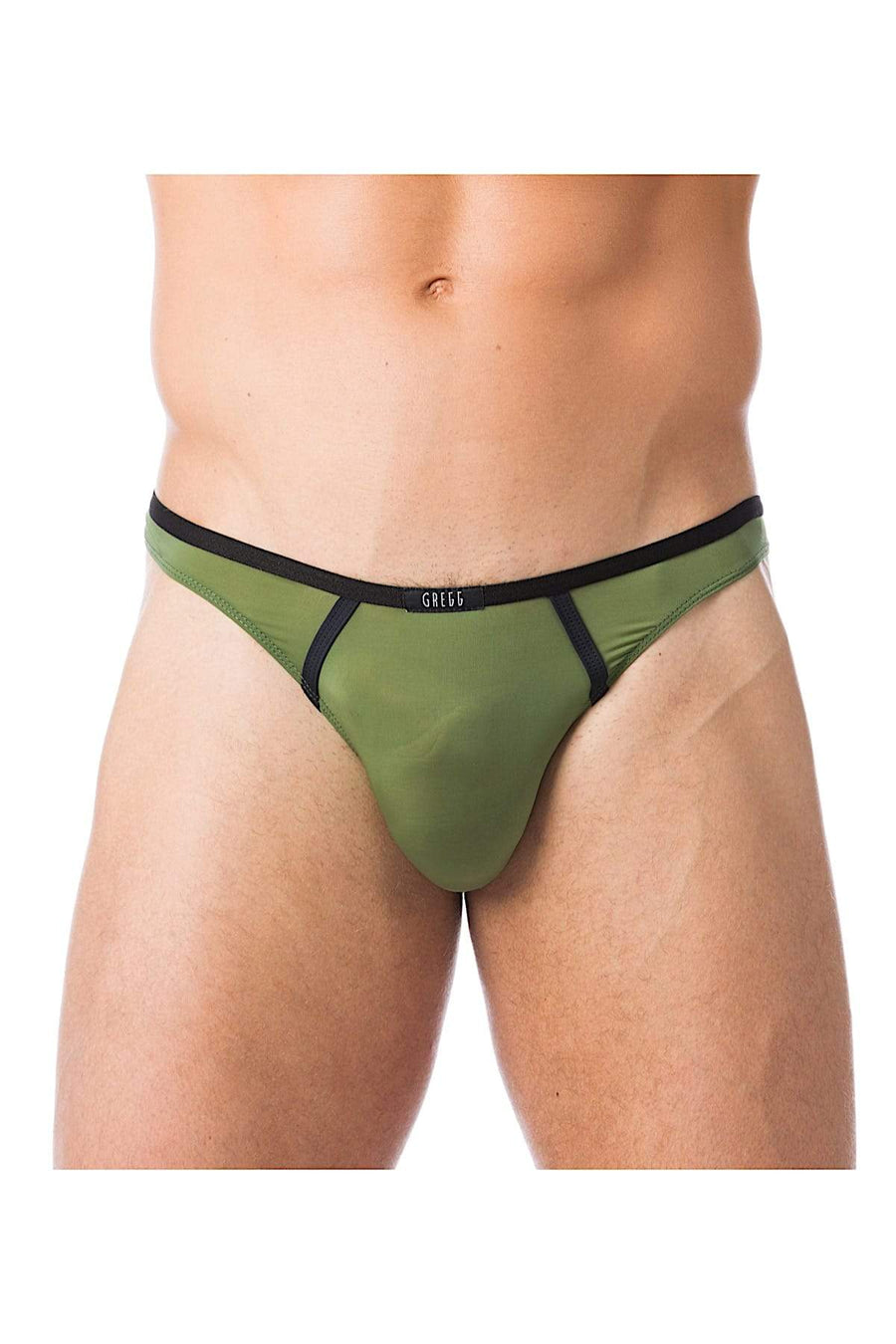 Gregg Homme Khaki Voyeur Liquid Touch Up Thong