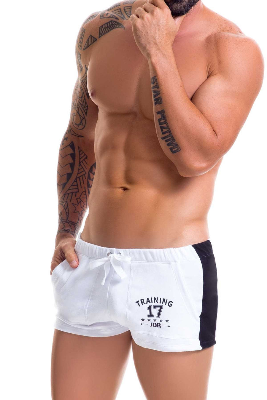Jor White Warrior Athletic Mini-Short