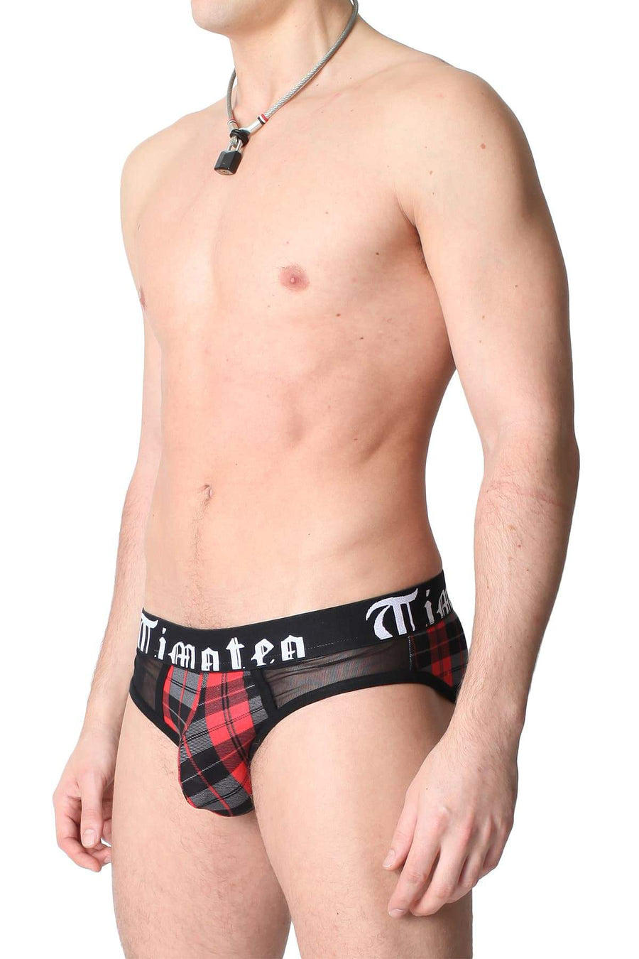 Timoteo Red Plaid Super Low Brief