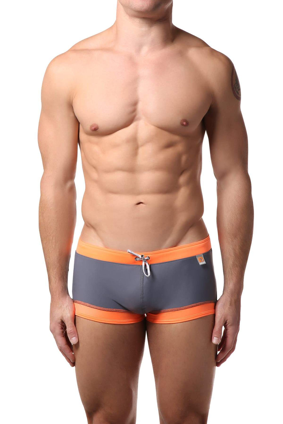 Gigo Grey & Orange Sport Swim Boxer