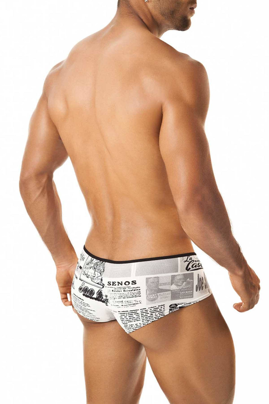Joe Snyder Newsprint Contrast Cheek Boxer
