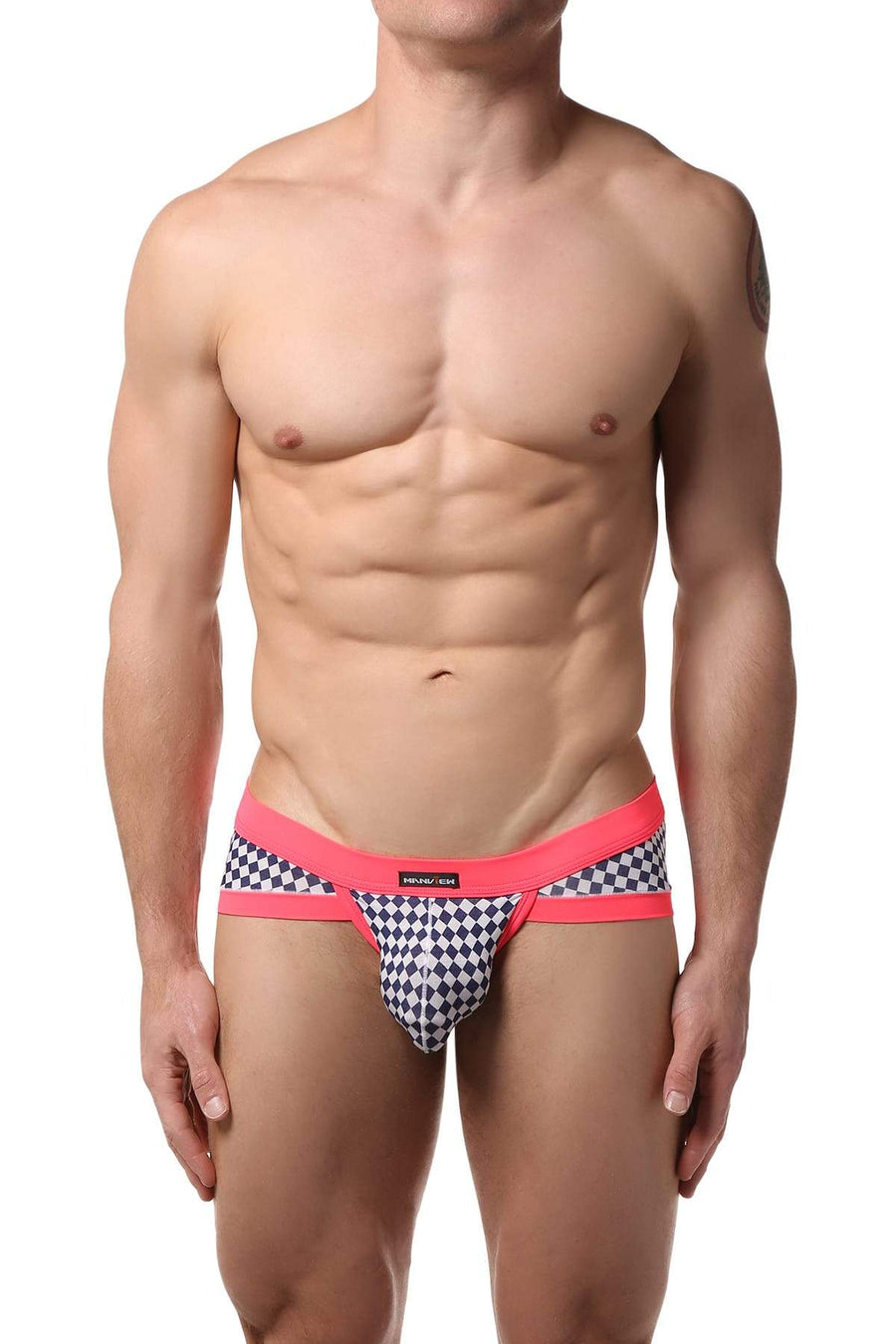 Manview Pink Checkered Brief