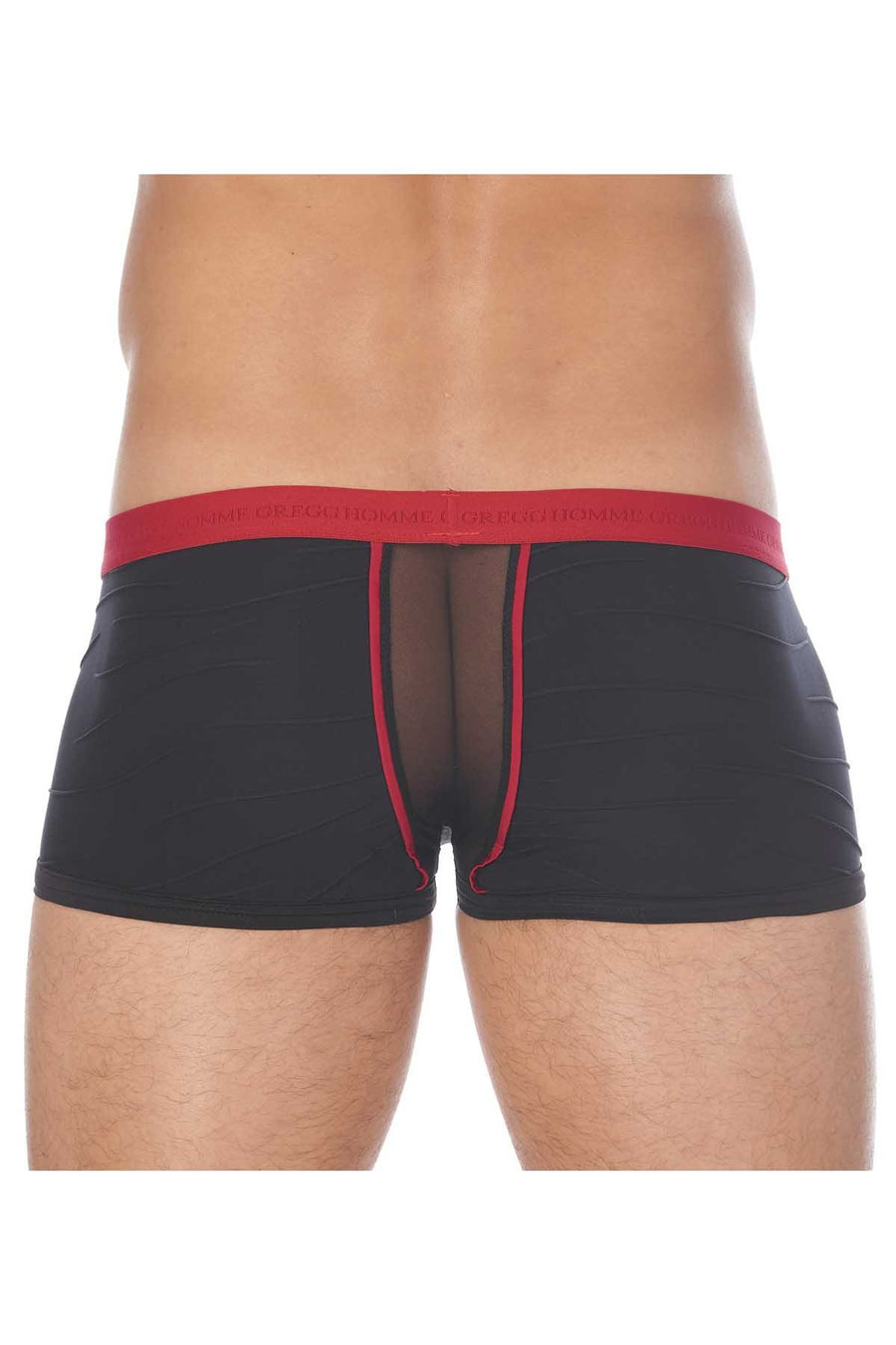 Gregg Homme Black Cheeky Mesh C-Ring Boxer Trunk