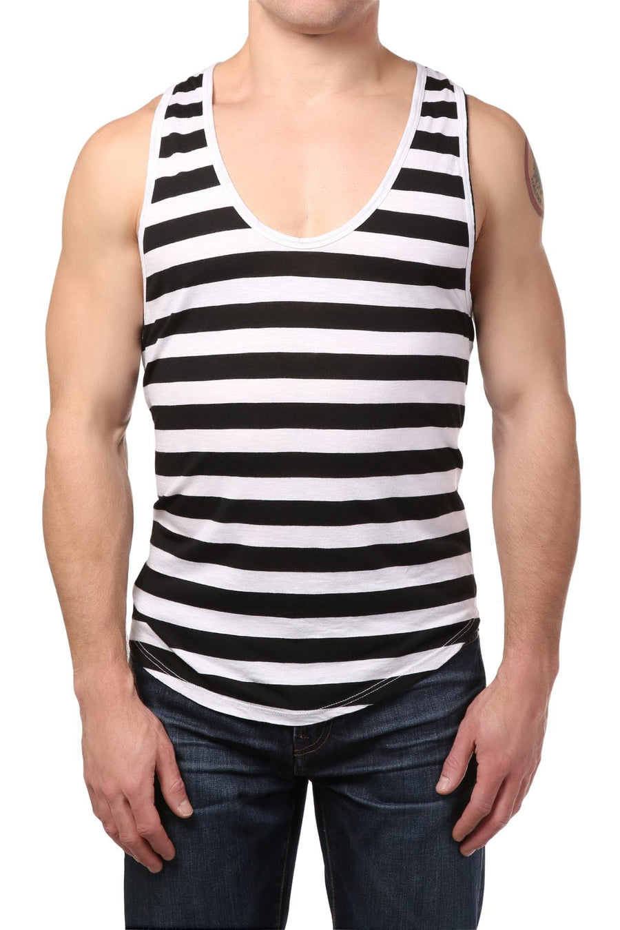 Y.M.L.A White Stripe Tank Top