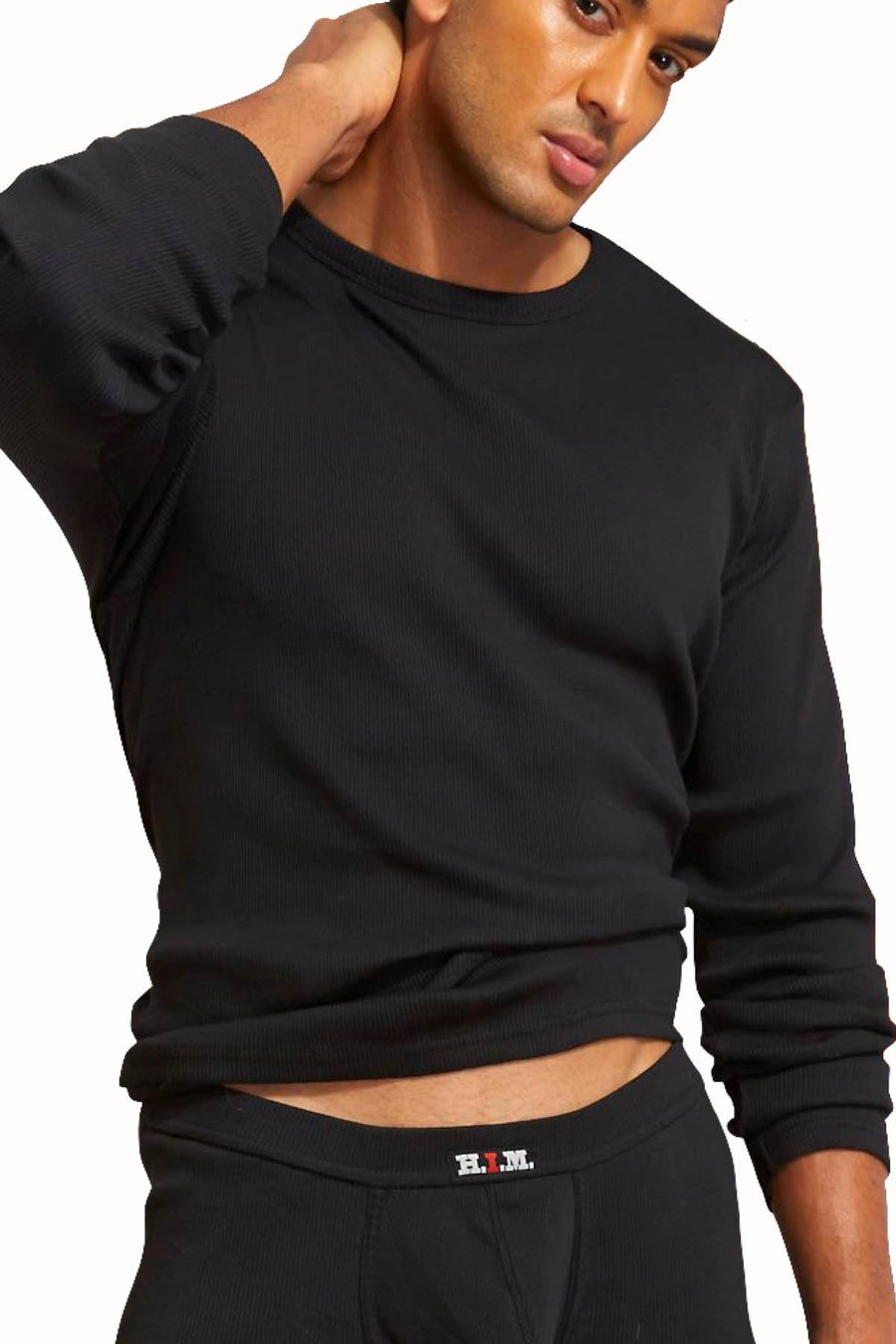H.I.M. Black Lumber-Jack Crew-Neck Tee