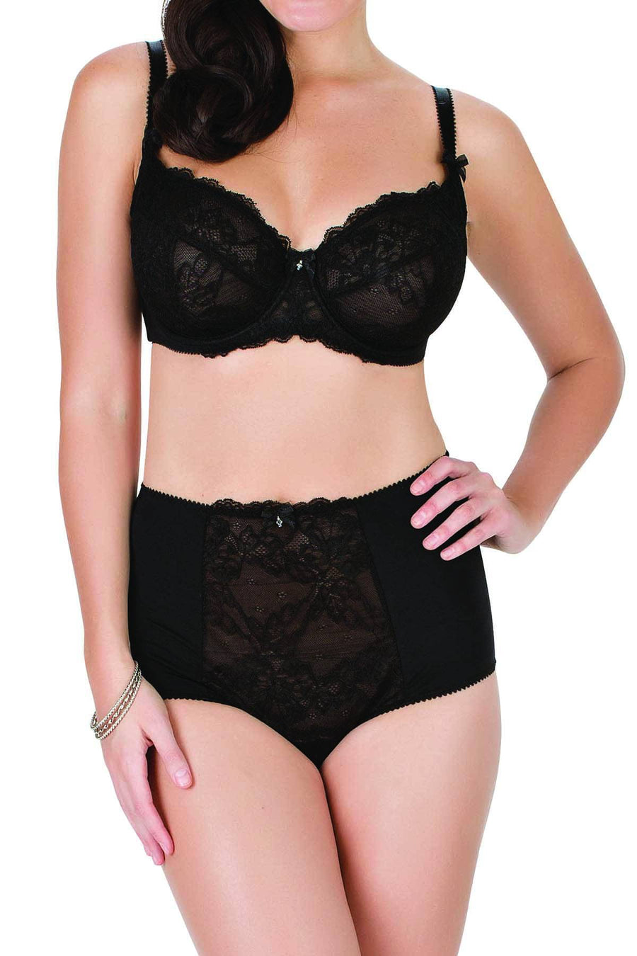 Parfait Sophia Black High-Waisted Brief