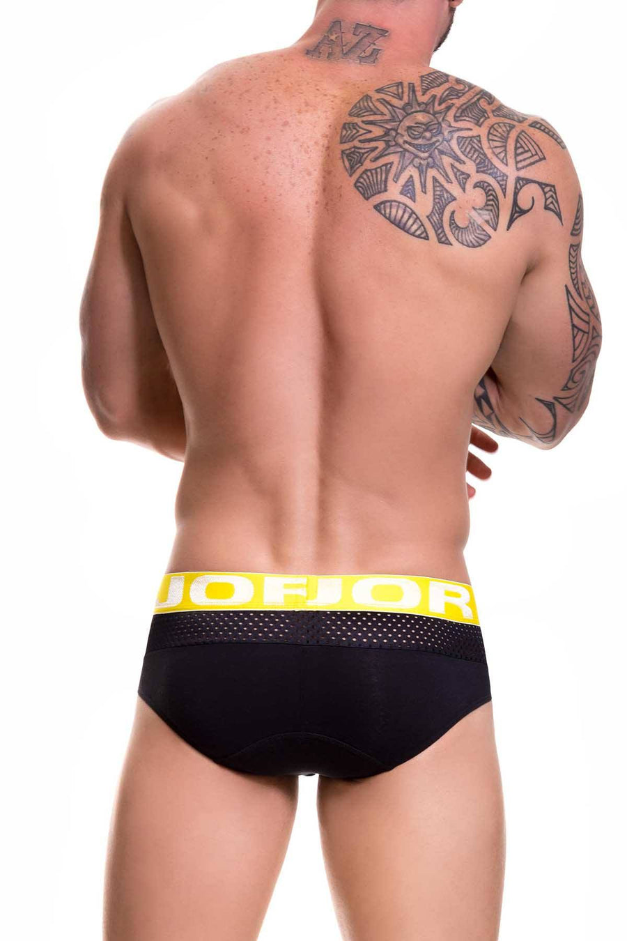 Jor Black/Yellow Athletic Brief