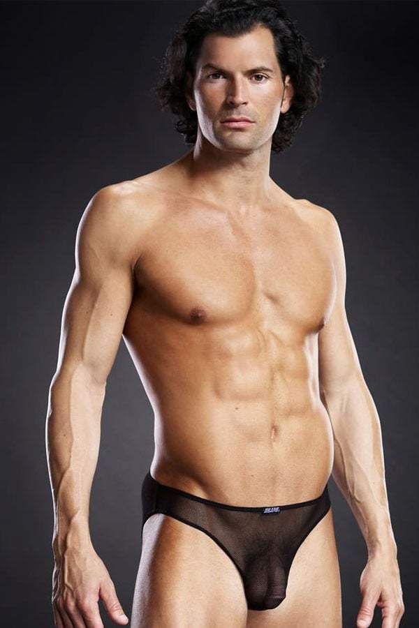 Hustler Black Mesh Brief