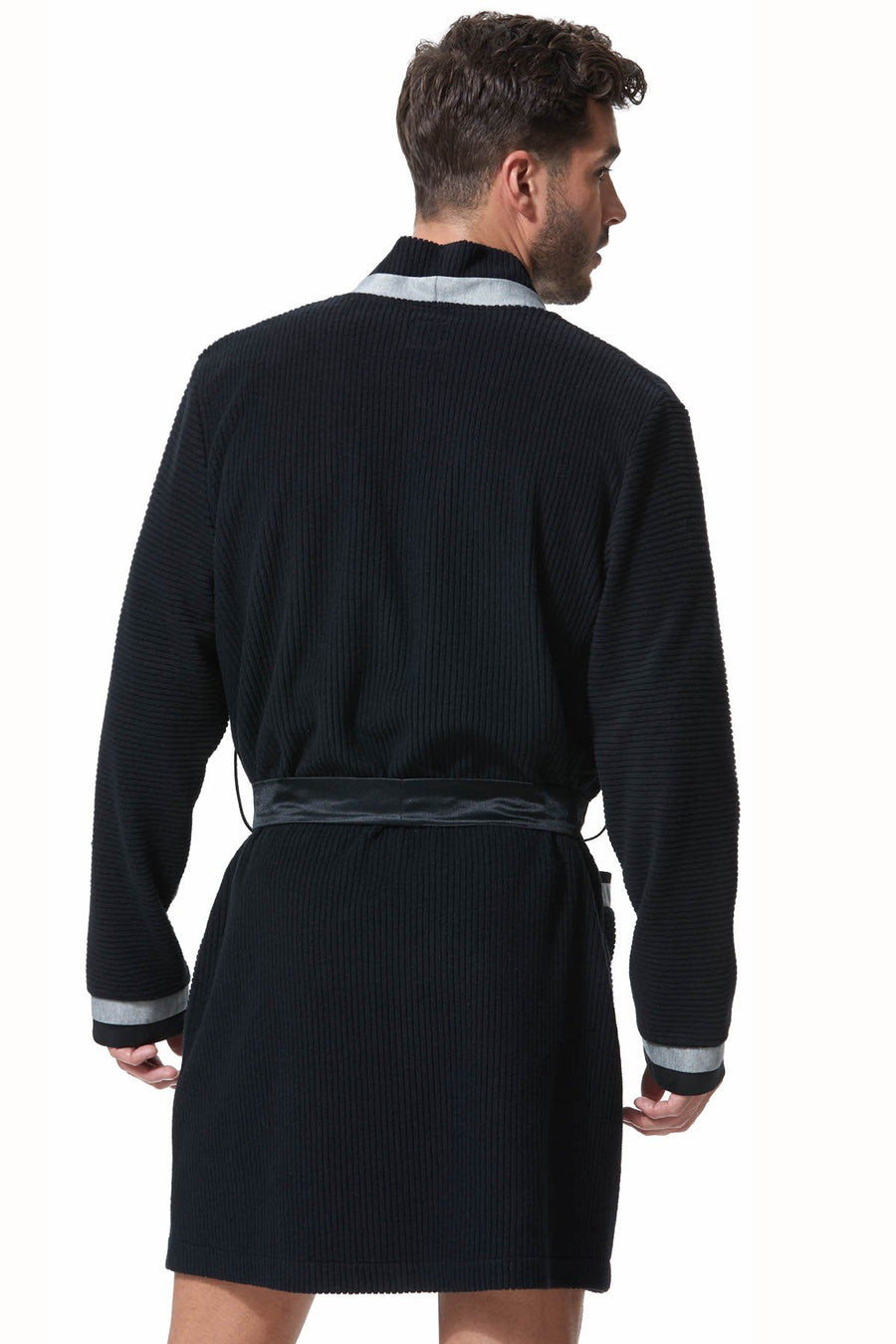 Gregg Homme Black Organic Cotton Blend Robe