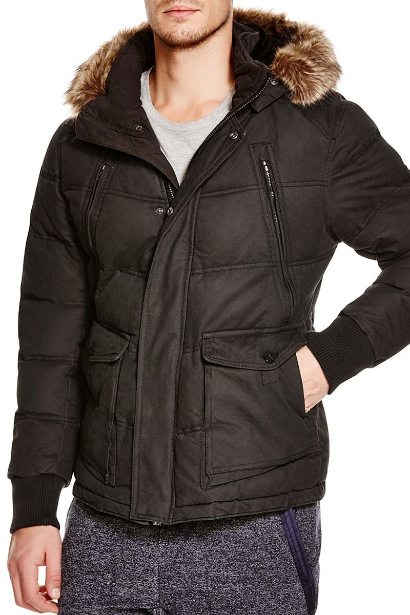 Jetlag Black Hooded Parka