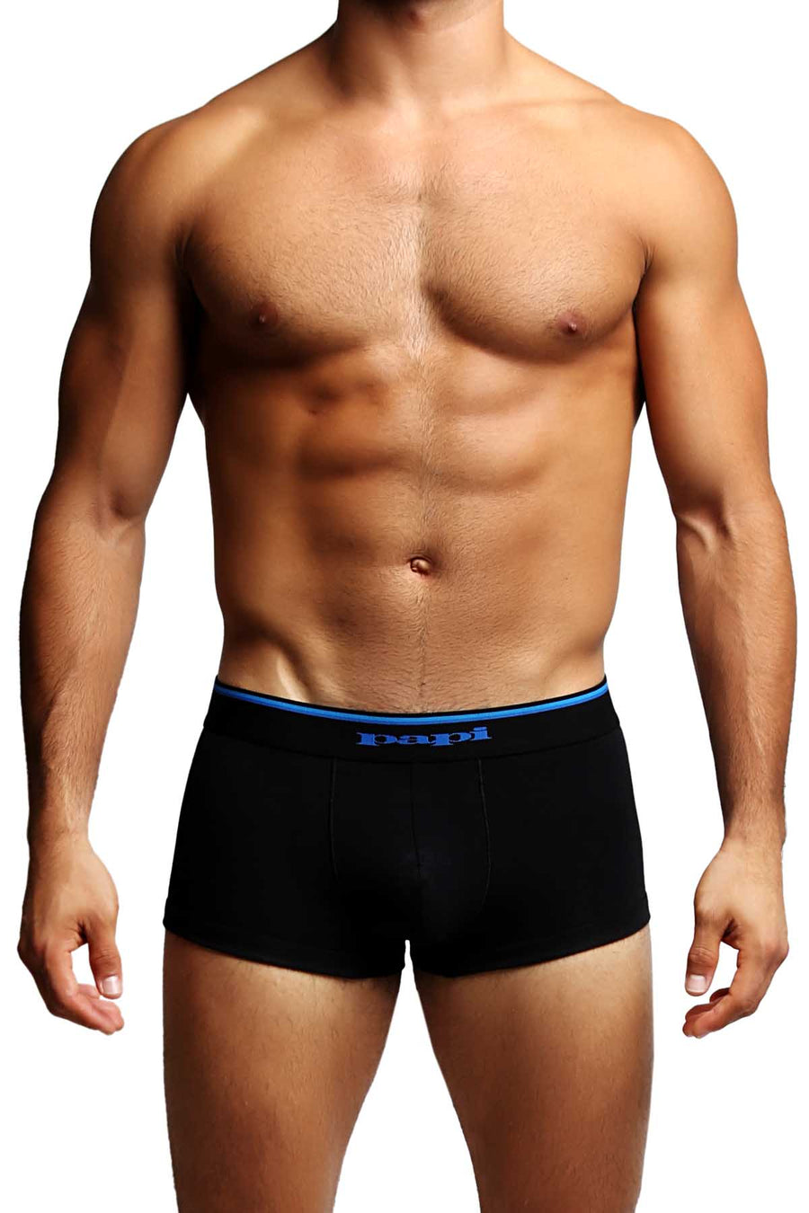 2-Pack Black & Blue Stripes Stretch Brazilian Trunks