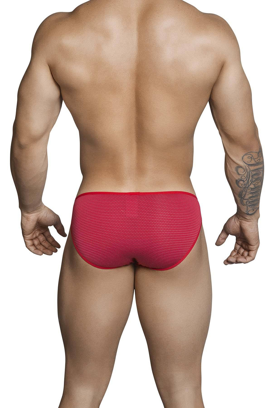 XTREMEN Red w/ White Dots Microfiber Brief