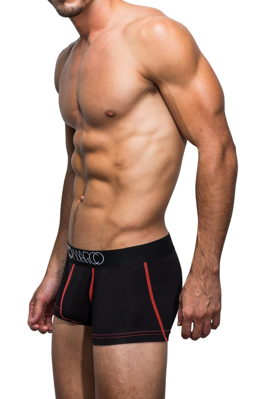 Marco Marco Black & Neon Orange Stitched Boxer Brief