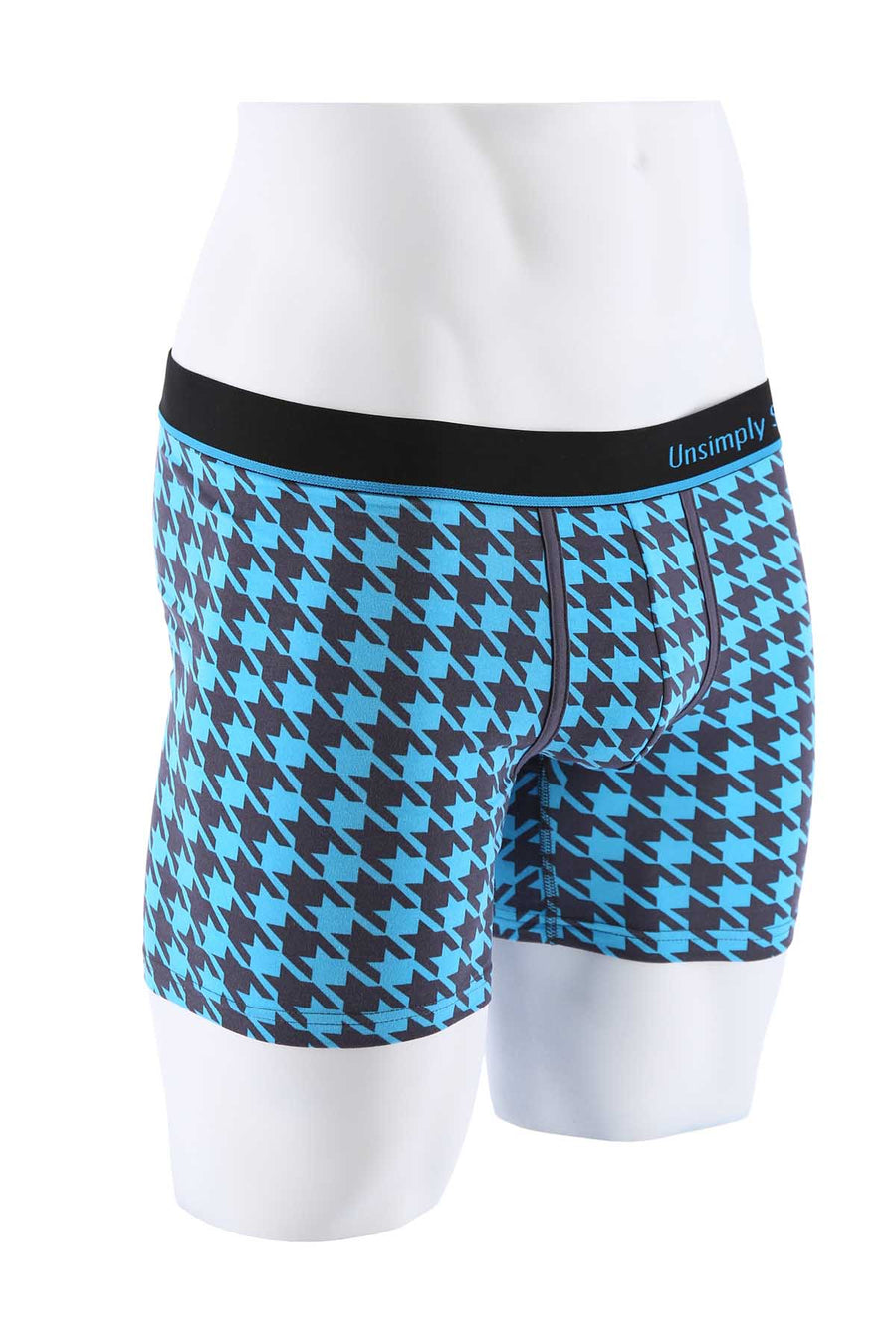 Unsimply Stitched Blue Houndstooth Boxer
