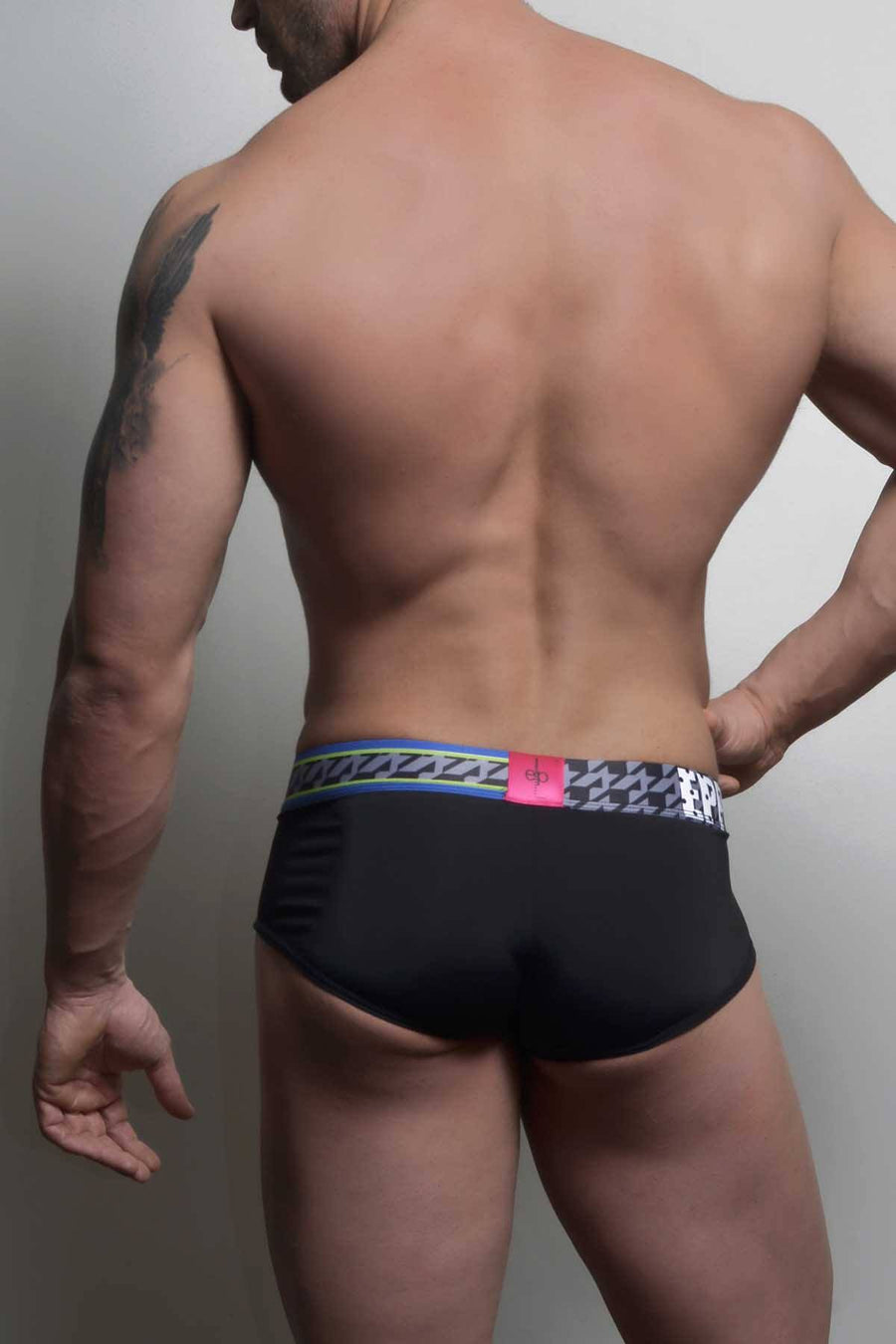 EppureLuca Black Valerio Low-Rise Sport Brief