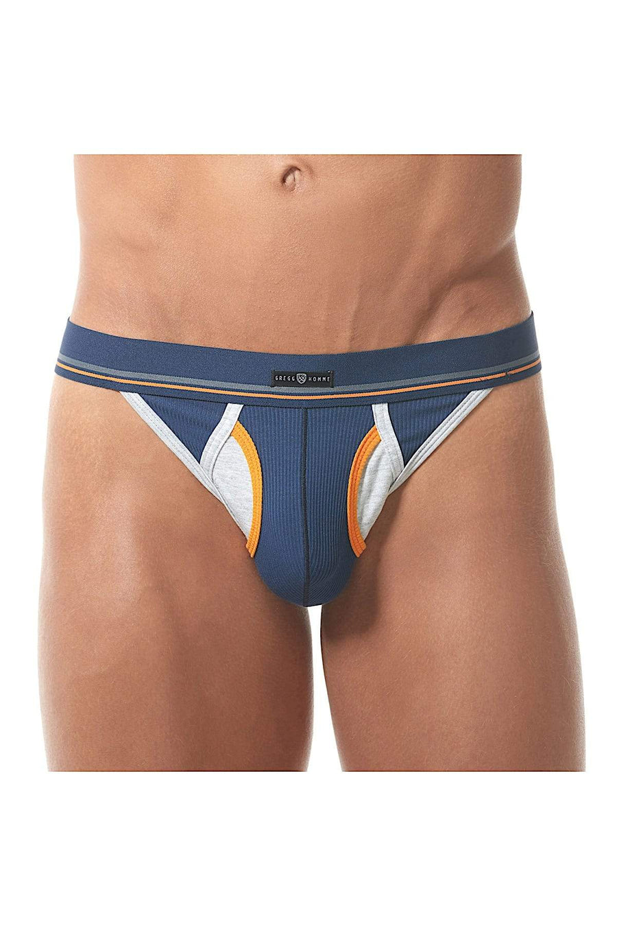 Gregg Homme Navy Sense Ribbed Modal Thong