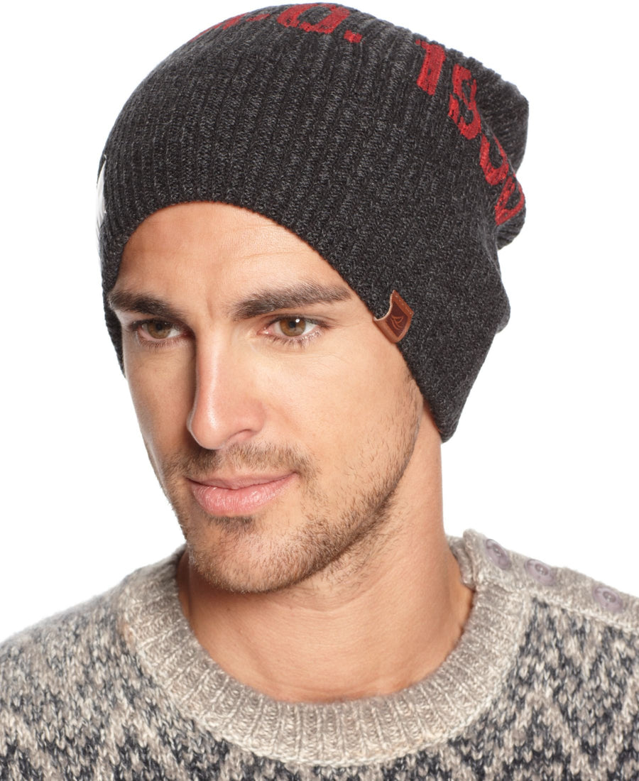 Sperry Top-Sider Slouchy Beanie STS Logo Patch And Screen Print
