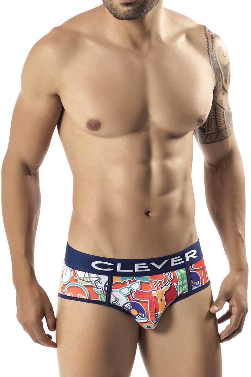 Clever Orange Necktie Piping Brief