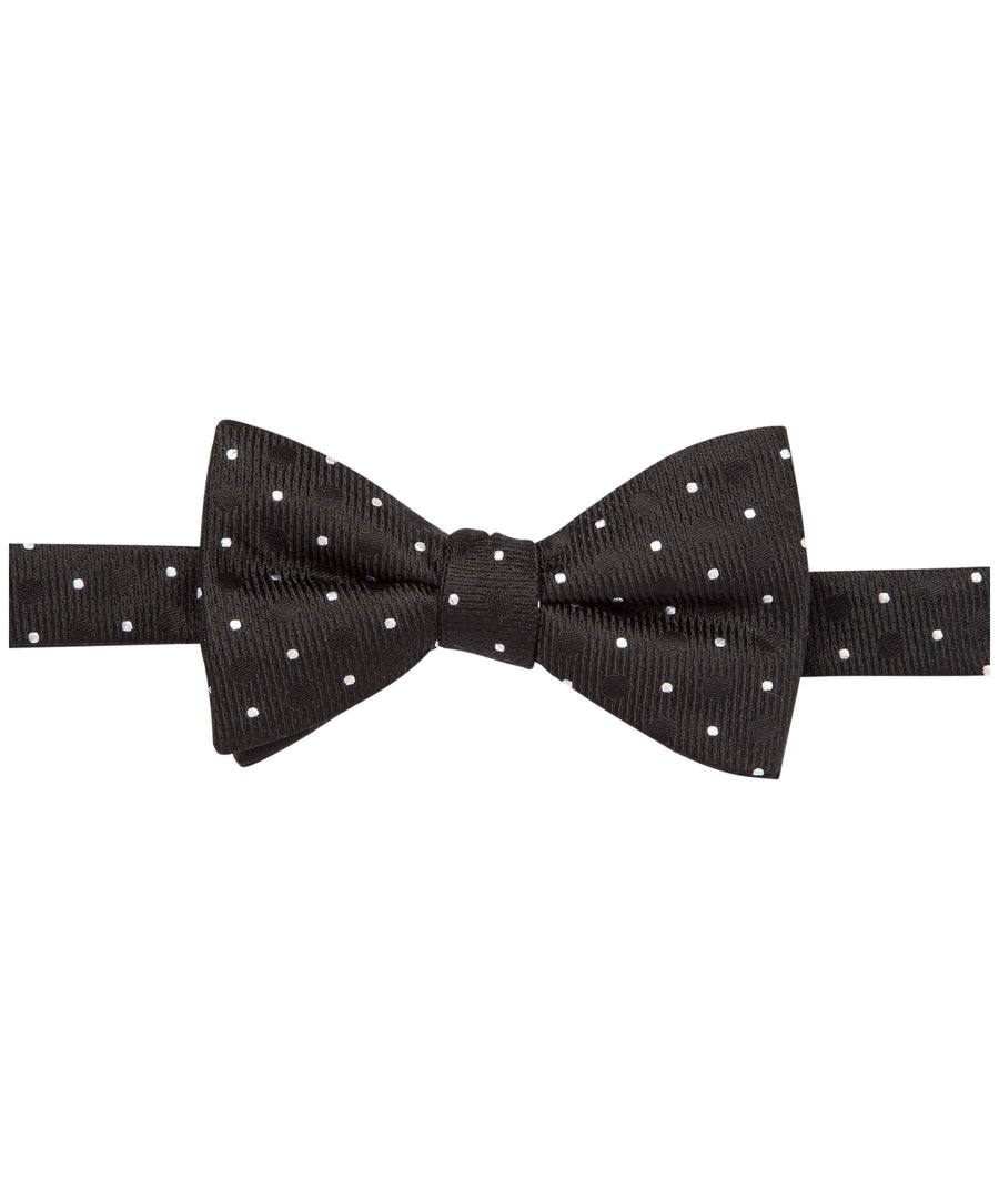Countess Mara Double Dot Pre-Tied Bow Tie Black