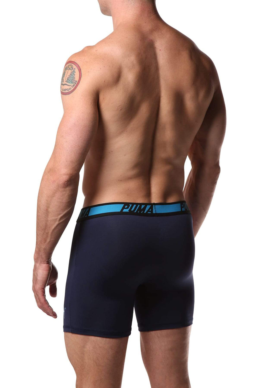 PUMA Navy & Multi Side Panel Boxer Brief