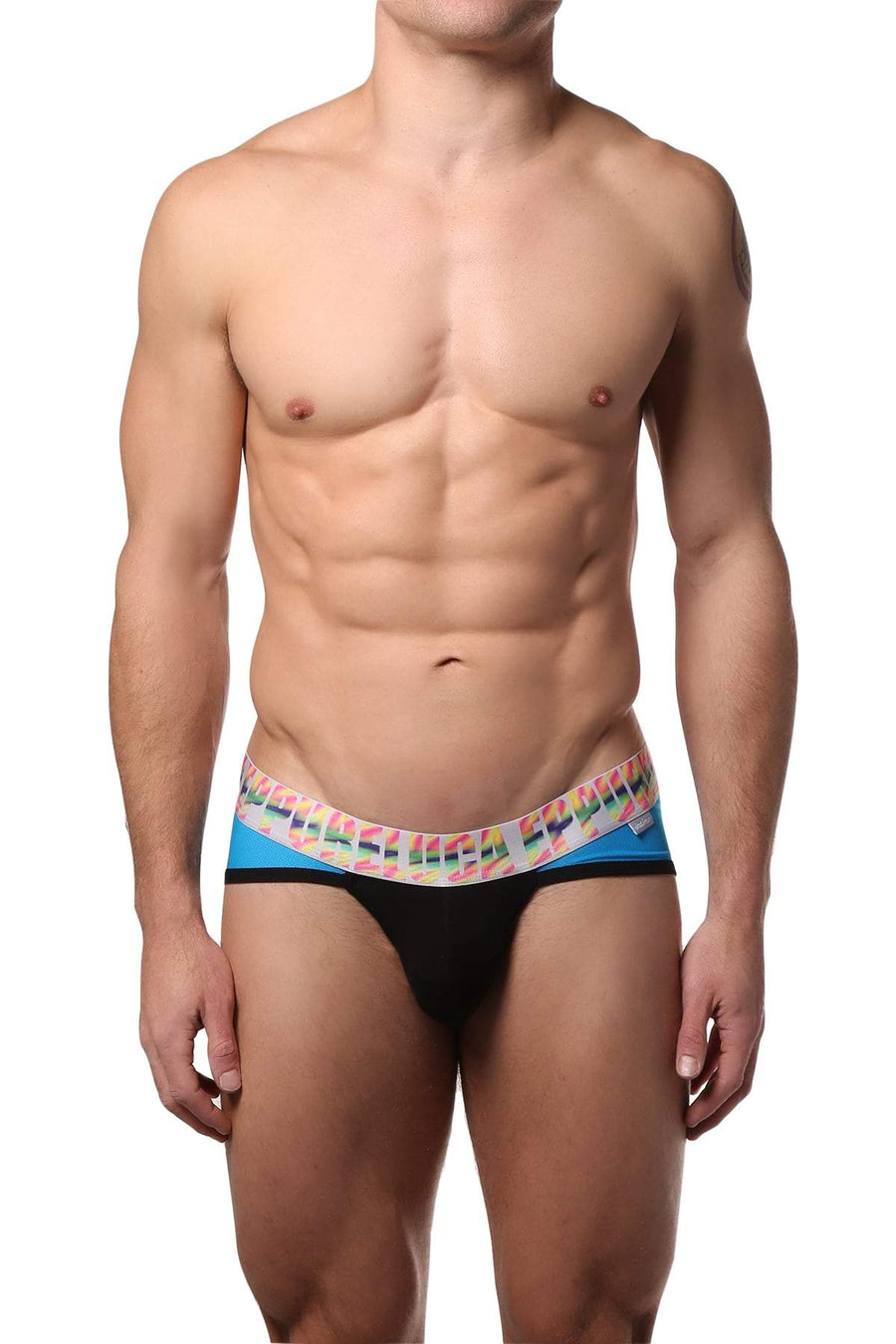 EppureLuca Blue Alessandro Low-Rise Color-Blocked Brief
