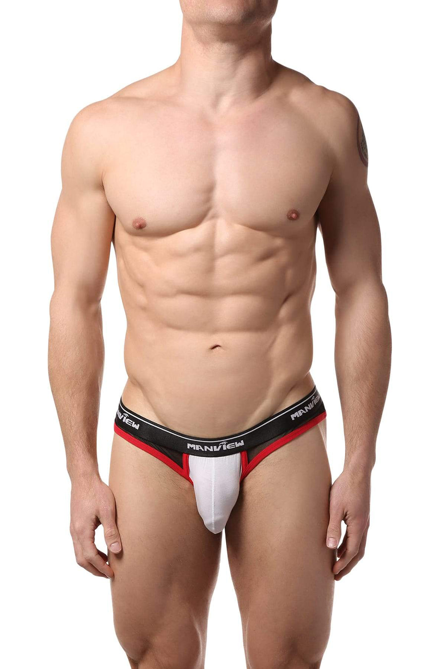 Manview White Mesh Jock-Brief