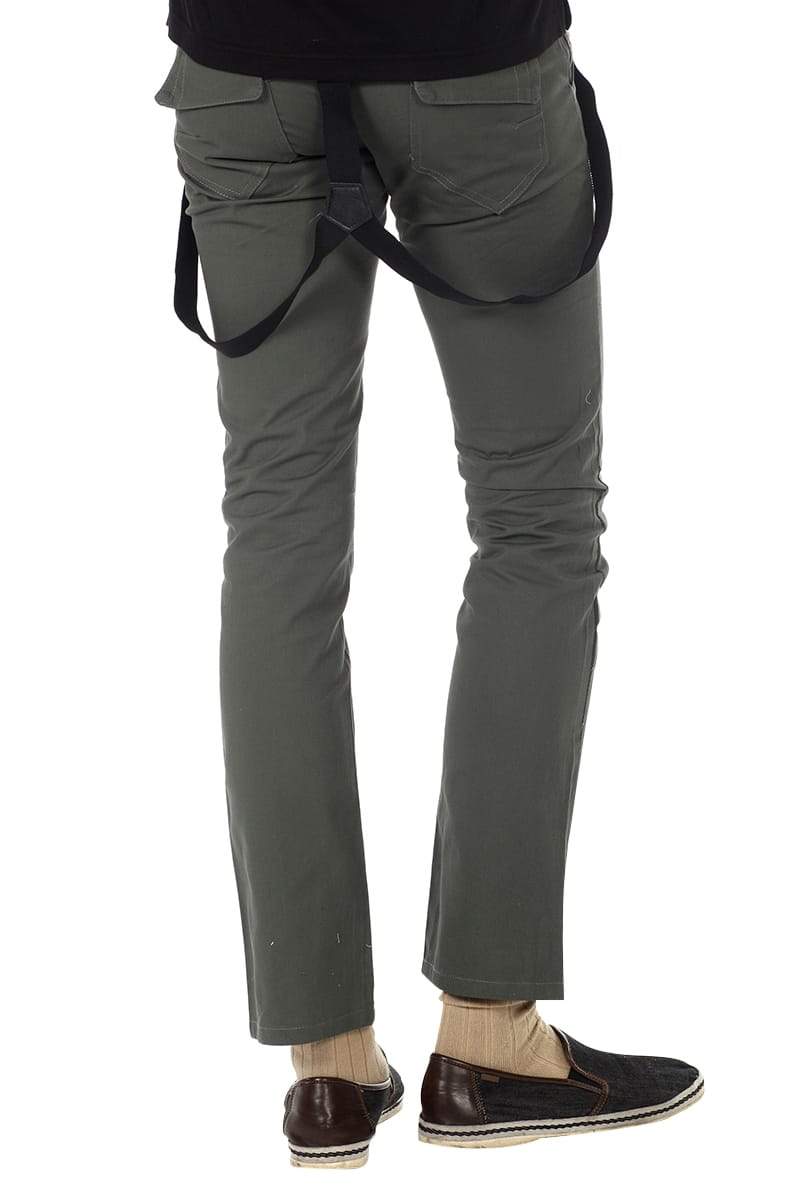 Something Strong Dark Green Suspender Pant