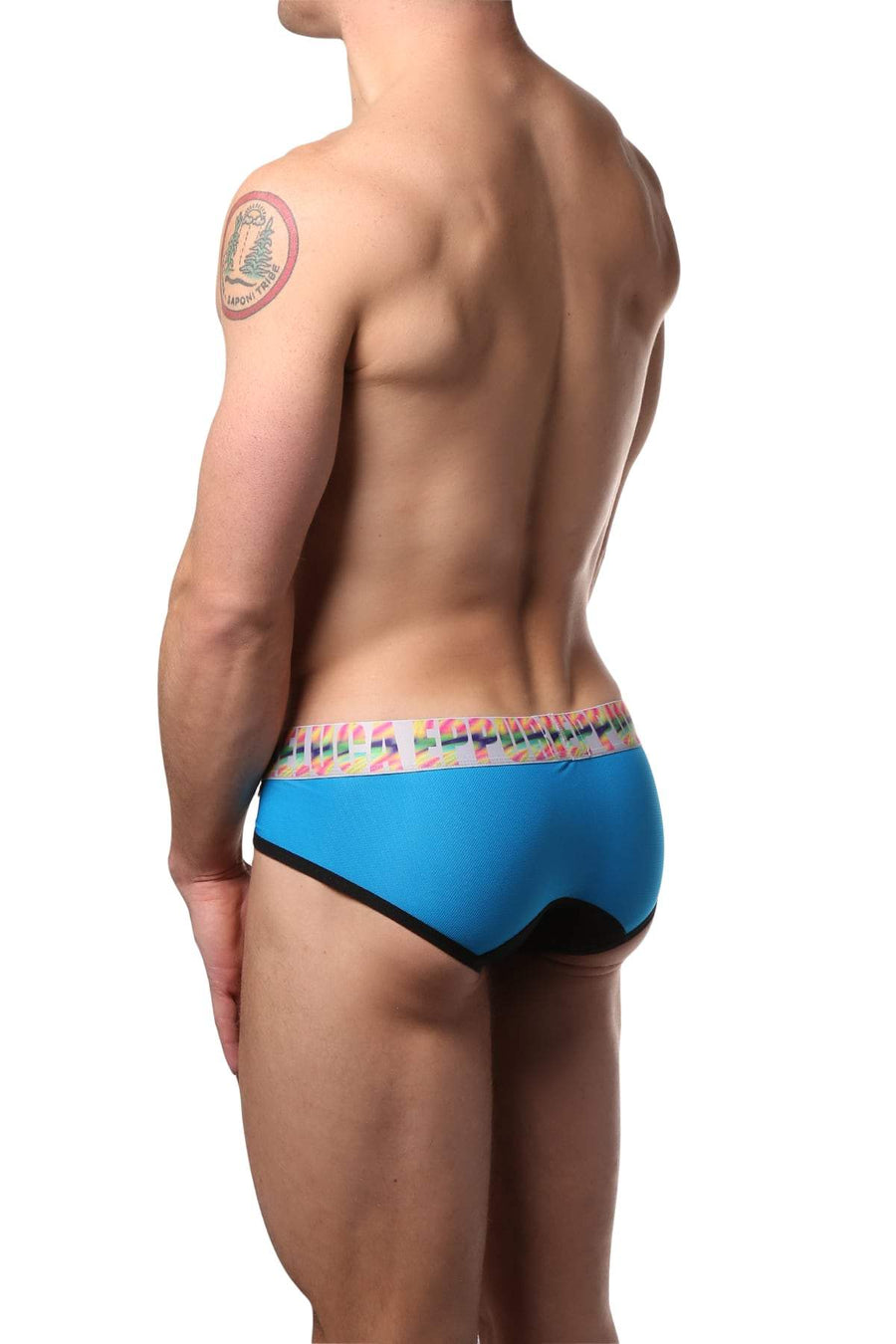 EppureLuca Blue Alessandro Low-Rise Color-Blocked Brief